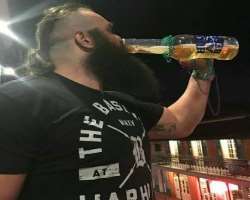 Braun Strowman consuming alcohol